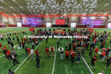 Matt Rhule, Nebraska's 31st head football coach, talks during his introduction in the Hawks Champion
