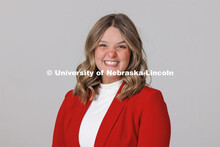 Studio portrait of Myah Anderson, ASEM New Student Enrollment Orientation Leaders. December 5, 2022.