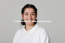 Studio portrait of Crystal Carrillo, ASEM New Student Enrollment Orientation Leaders. December 5, 20