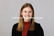 Studio portrait of Grace Charlesworth, ASEM New Student Enrollment Orientation Leaders. December 5, 