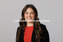 Studio portrait of Tenley Katt, ASEM New Student Enrollment Orientation Leaders. December 5, 2022. 
