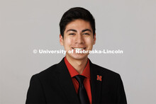 Studio portrait of Carlos Ortega, ASEM New Student Enrollment Orientation Leaders. December 5, 2022.