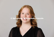 Studio portrait of Delaney Wetjen, ASEM New Student Enrollment Orientation Leaders. December 5, 2022