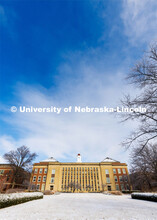 Ice and snow cover campus. January 19, 2023. 
