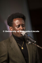 Japhet Ingeri member of Live Lyve sings at the MLK Commemorative Celebration program featured a keyn