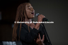 Starr (Ester) Uwamahoro member of Live Lyve sings at the MLK Commemorative Celebration program featu