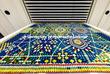 A soldier’s quilt possibly made in the United States in the period between 1880-1900. Fragile quil