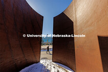 A snowy Friday on city campus. February 17, 2023. 