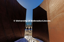 A snowy Friday on city campus. February 17, 2023. 