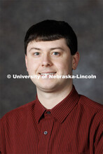 Studio portrait of Shane Ahrens, 4-H Assistant. Portraits of Extension, IANR and CASNR educators. Ex
