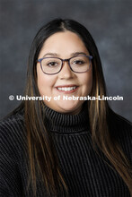 Studio portrait of Makayla Burg, 4-H Common Measure Program. February 22, 2023. 