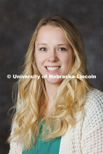 Studio portrait of Rebecca Dahlgren, 4-H Extension Educator. Portraits of Extension, IANR and CASNR 