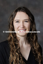 Studio portrait of Brittney Emerson, 4-H Assistant. Portraits of Extension, IANR and CASNR educators