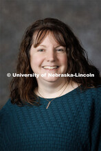 Studio portrait of Jenna Hanson, 4-H Extension Assistant. Portraits of Extension, IANR and CASNR edu