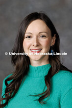 Studio portrait of Marusa Jonas, NEP Assistant. Portraits of Extension, IANR and CASNR educators. Ex