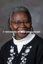 Studio portrait of Georgia Jones, Nutrition and Health Services. Portraits of Extension, IANR and CA