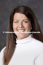 Studio portrait of Jessica Mullendore, 4-H Youth Development. Portraits of Extension, IANR and CASNR