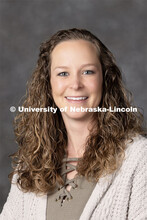 Studio portrait of Mariah Newmyer, Food, Nutrition and Health Extension Educator. Portraits of Exten