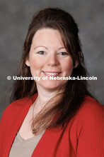 Studio portrait of Sarah Polacek, Extension Educator. Portraits of Extension, IANR and CASNR educato
