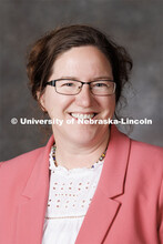 Studio portrait of Bethany Sanio, Lecturer, Modern Languages and Literatures. February 22, 2023. Por
