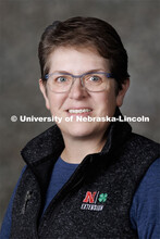 Studio portrait of Becky Schuerman, Extension Associate, Domestic Water and Wastewater Management. P