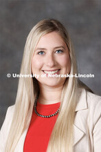 Studio portrait of Blaire Speck, 4-H Youth Development Extension Educator. Portraits of Extension, I