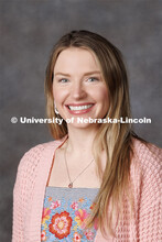 Studio portrait of Lauren Stohlmann, 4-H Extension Educator. Portraits of Extension, IANR and CASNR 