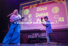Ashton Sandman and Zayn Soerjawitaka perform at the 2023 HuskerThon. University of Nebraska–Lincol