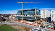 Construction of Kiewit Hall on City Campus. March 1, 2023. 