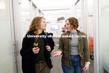 Laura Britten, Academic Navigator works with a student in the Explore Center. Explore Center photo s