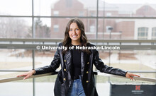 Kelsie Caven, senior in mangement is pictured in Hawks Hall, for women’s history month story. Marc