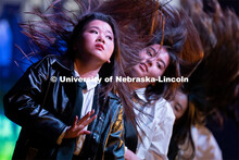 Members of Delta Phi Lambda perform during the OASIS and FRATERNITY AND SORORITY LIFE Stroll Off ins