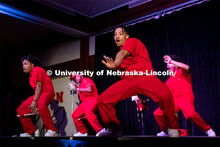 Members of Kappa Alpha Psi perform during the OASIS and FRATERNITY AND SORORITY LIFE Stroll Off insi