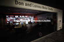 Students produce their Nebraska Nightly telecast in the new Don and Lorena Meier Studio. April 28, 2