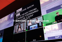 Students produce their Nebraska Nightly telecast in the new Don and Lorena Meier Studio. April 28, 2