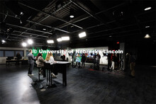 Students produce their Nebraska Nightly telecast in the new Don and Lorena Meier Studio. April 28, 2