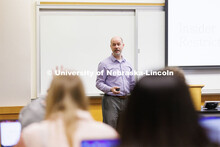 Paul Weitzel, Assistant Professor, College of Law, teaches his course. College of Law photoshoot. Ap