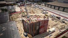 Construction on the new Hixson-Lied College of Fine and Performing Arts music building. June 15, 202