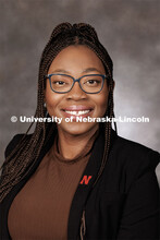 Studio portrait of Mavis Boatemaa Beckson, Assistant Professor of English. 2023 New Faculty Orientat