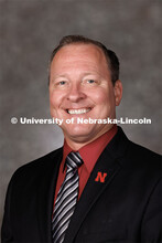 Studio portrait of Jeffrey Falkinburg, Assistant Professor of Practice, School of Computing. 2023 Ne
