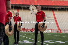 Big Red Welcome week featured the Cornhusker Marching Band Exhibition in Memorial Stadium where they