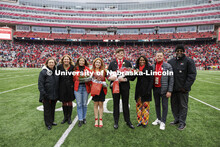 Nebraska football versus Purdue Homecoming game. Seniors Hannah-Kate Kinney of Omaha and Preston Kot
