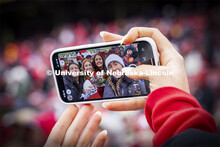 Hannah-Kate Kinney Chi Omega sisters takes a selfie group photo after she was crowned homecoming roy