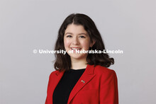 Studio portrait of Sophi Throener Rodriguez, New Student Enrollment Orientation Leaders student staf