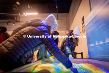 Museum guests play with an interactive exhibit. Morrill Hall and state museum for About Lincoln webs