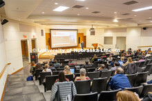 The Audience listens as Rob Santos, director of the U.S. Census Bureau, speaks about Rural Data Info