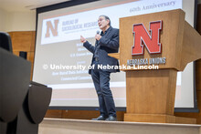 Rob Santos, the Director of the US Census Bureau, speaks to an audience about Rural Data Information