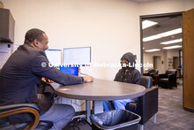 Cameron Woodard, Director of Trio Programs, works with students who are First Generation College Stu