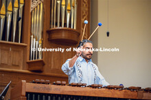 Allen Campoy, a Music Graduate Student, plays the Concerto for Marimba and String Orchestra during U