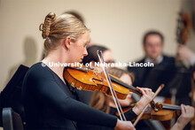 A student violaist performs during UNL’s Symphony Orchestra Student Soloist Night held in downtown
